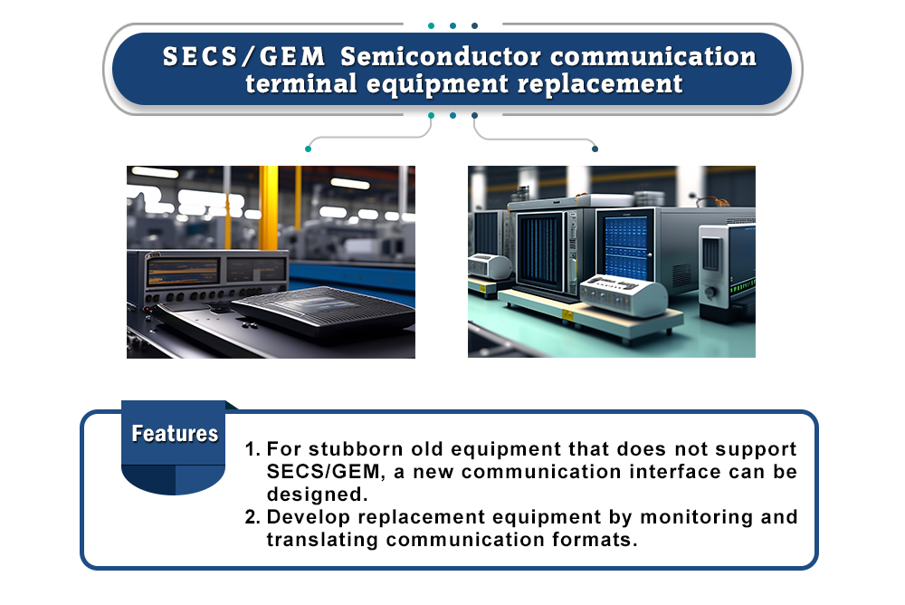 SECS/GEM Semiconductor communication terminal equipment replacement.