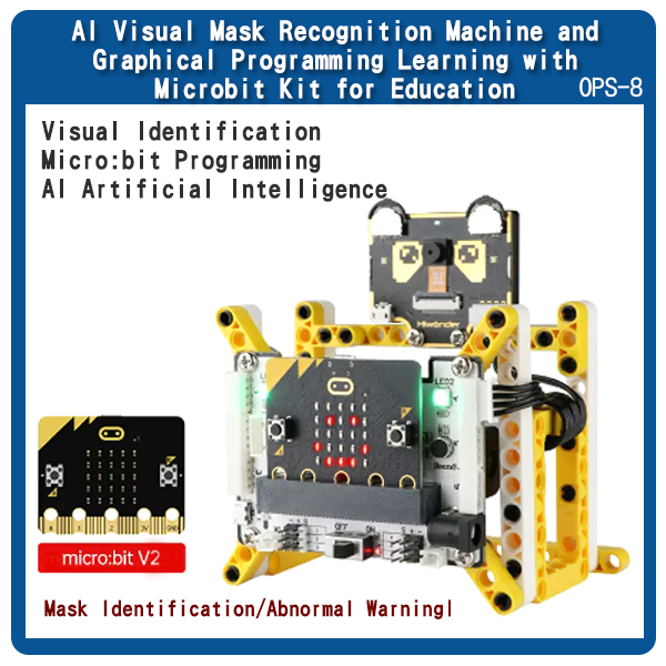 AI Visual Mask Recognition Machine and Graphical Programming Learning with Microbit Kit for Education.