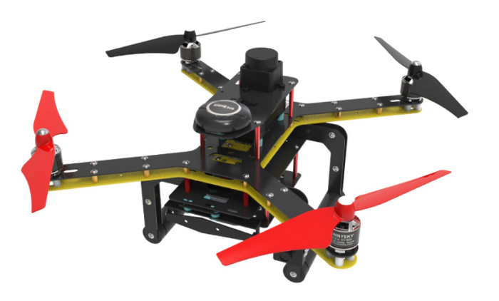 Carbon fiber frame Raspberry Pi quadcopter drone.