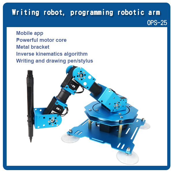 Writing robot, programming robotic arm.