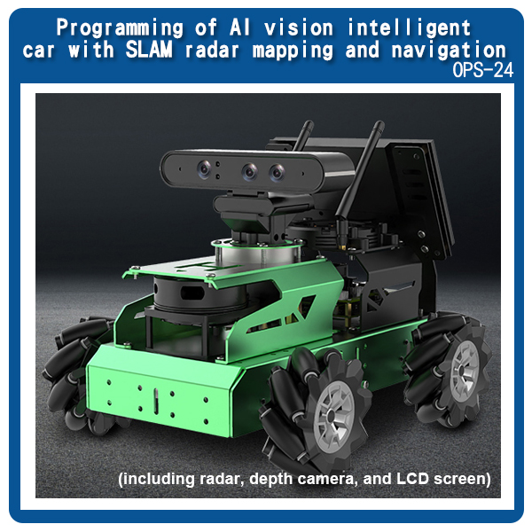 Programming of AI vision intelligent
car with SLAM radar mapping and navigation