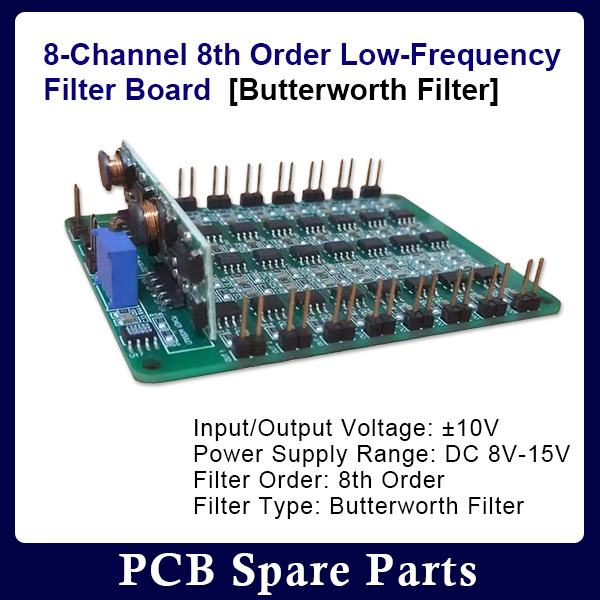 8-Channel 8th Order Low-Frequency Filter Board - Butterworth Filter