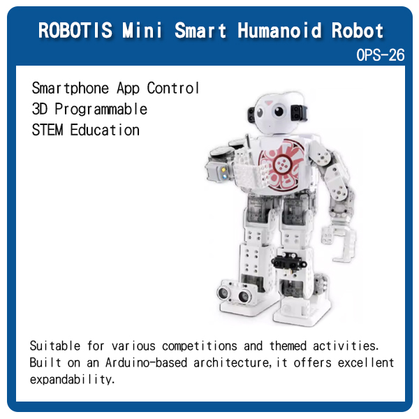 OBOTIS Mini Smart Humanoid Robot - Smartphone App Control, 3D Programmable, STEM Education